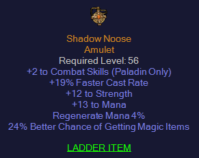 Shadow Noose - 2 Pcomb 19 FCR 12 STR 24% MF