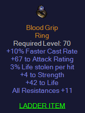 Blood Grip - 10 FCR 4 str 42 Life 11 All Resist
