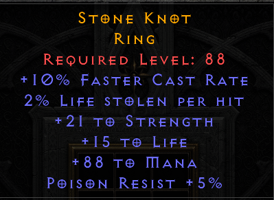 Stone Knot - FCR STR Mana - Ring