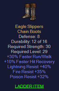 Eagle Slippers - 30 Run walk 10 FHR Tri Resist Boots