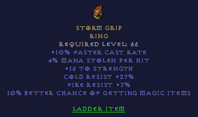 Storm Grip - 10 FCR 4 ML 16 STR 27 CR 7 FR 10% MF