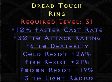 Dread Touch - 10 FCR Tri Resist - Ring - Ladder