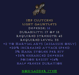 Imp Clutches - 2 Martial Art 20 IAS 3 ML 14 PR