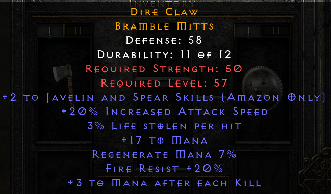 Dire Claw - 2 Javelin 20 IAS 3 LL 20 FR 3 Maek - Non Ladder