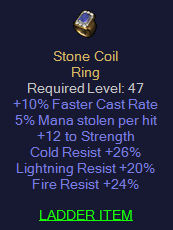 Stone Coil - 10 FCR 5 ML 12 Str 26 CR 20 LR 24 FR