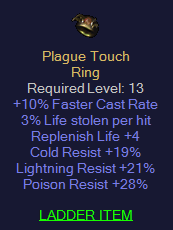 Plague Touch - 10 FCR 19 CR 21 LR 28 PR