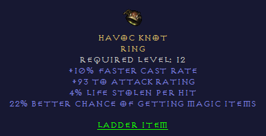 Havoc Knot - FCR 22 % MF Ring - D2Bits