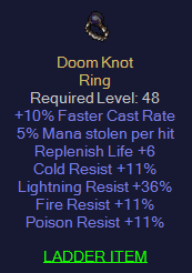 Doom Knot - 10 FCR 5 ML 11 All Resist 36 Light res