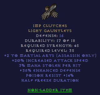 Imp Clutches - 2 Martial Art 20 IAS 3 ML 14 PR - D2Bits