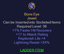 Bone Eye - 7 FHR 4 Liferep 24 LR