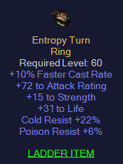 Entropy Turn - 10 FCR 15STR 31 Life 22 CR