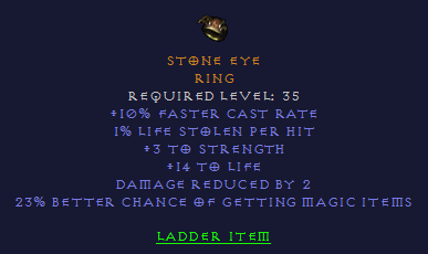 Stone Eye - FCR 23% MF Ring - D2Bits