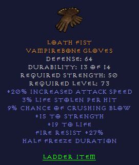 Loath Fist - 20 IAS 9 CB 15 Str 27 FR