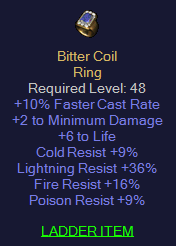 Bitter Coil - 10 FCR 9 All Resist 36 LR 16 FR