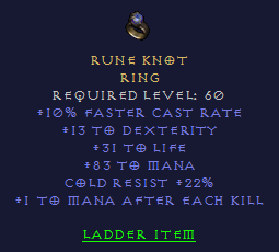 Rune Knot - FCR Dex Life Mana CR