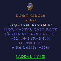 Doom Circle - FCR 22 STR 29 FR - Ring