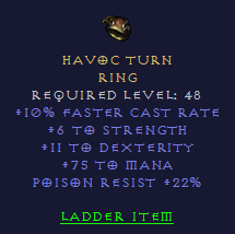 Havoc Turn - FCR STR DEX Mana  PR