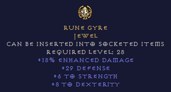 Rune Gyre - level 28 LLD jewel