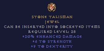 Stone Talisman - LLD jewel