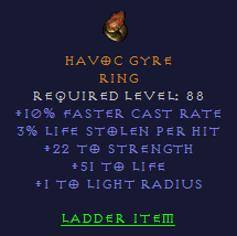 Havoc Gyre - 10 FCR 22 Strength 51 Life