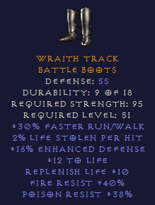 Wraith Track - Blood Boots With FR and PR