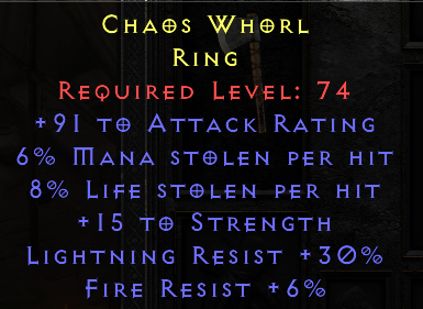 Chaos Whorl - Dual Leech STR LR - Ring