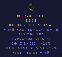 Order Band - Tri Resist , Life, Replenish life ring