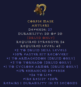 Corpse Mask - Druid Pelt