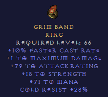 Grim Band - FCR STR Mana CR - Ring