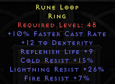 Rune Loop - FCR DEX Tri Resist - Ring