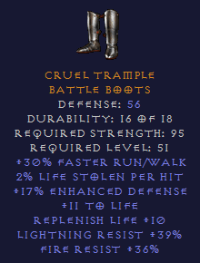 Cruel Trample - Blood Boots With FR and LR