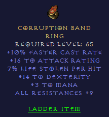 Corruption Band - FCR DEX All Resist LL