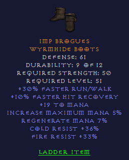 Imp Brogues - Caster Boots - 30/10 CR FR