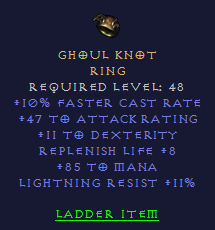 Ghoul Knot - FCR Replife Dex Mana Light Res