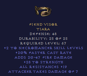 Fiend Visor Tiara - Necro