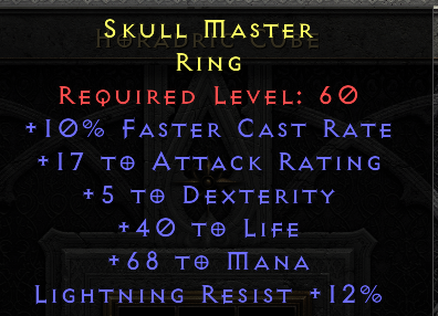 Skull Master - FCR Life Mana LR - Ring