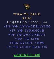 Wraith band - STR Dex Life AR