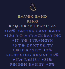 Havoc Band -  FCR/Dex/STR Ring