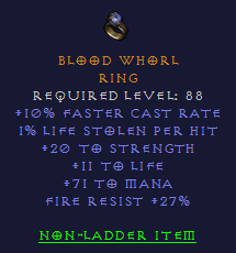 Blood Whorl - FCR STR Mana Fire Resist