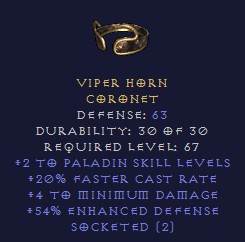 Viper Horn- Paladin FCR 2 socket helm