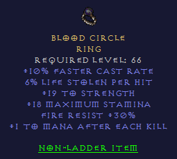 Blood Circle - 10 FCR 6 LL 19 Str 30 FR 1 MAEK