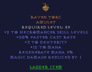 Raven Torc - 2 Necromancer 20 FCR