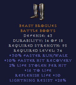 Beast Brogues - Blood Boots With FHR and LR