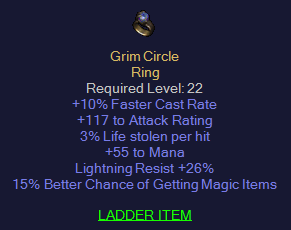 Grim Circle - FCR Mana LR MF Ring