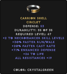 Carrion Shell - Necromancer Circlet