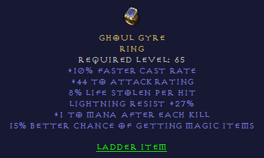 Ghoul Gyre - FCR LL LR MAEK 15% MF - Ring