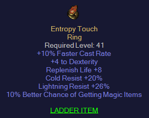 Entropy Touch - FCR Magic Find Ring
