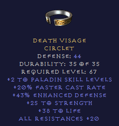 Death Visage Circlet - Paladin