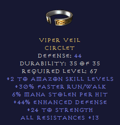 Viper Veil Circlet - Amazon