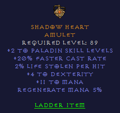 Shadow Heart - 2 Paladin 20 FCR